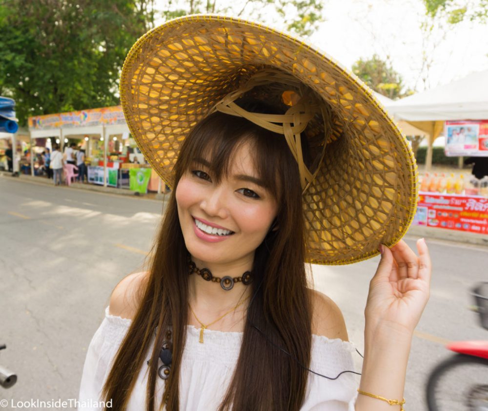 Namfon Look Inside Thailand wearing a Thai Hat