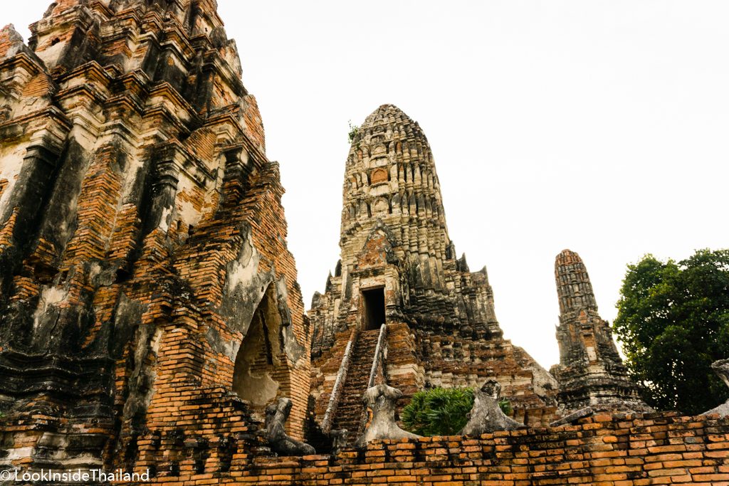 Ancient temples in Ayutthaya Thailand